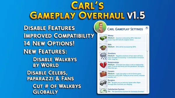 Carl'S Sims 4 Gameplay Overhaul Mod